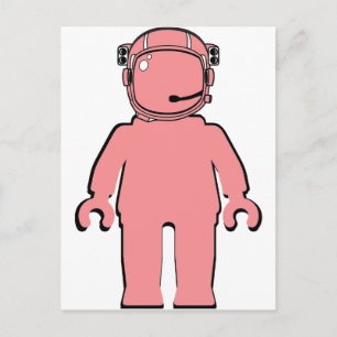 Postal Minifig de astronauta estilo banksy