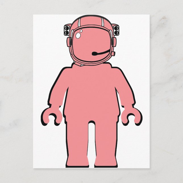 Postal Minifig de astronauta estilo banksy (Anverso)