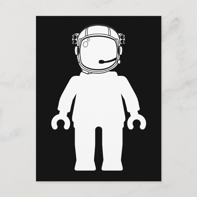 Postal Minifig de astronauta estilo banksy (Anverso)