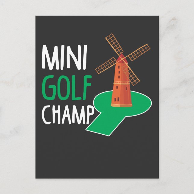 Postal Minigolf Campeón Putt Golfing Mini Golf Campeón (Anverso)
