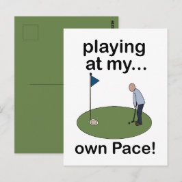 Postal Minigolf Jugando Al Golf A Mi Propio Ritmo Golfist