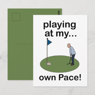 Postal Minigolf Jugando Al Golf A Mi Propio Ritmo Golfist