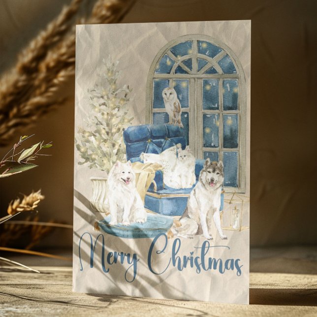 Postal Mínima Navidad moderna y feliz (Subido por el creador)