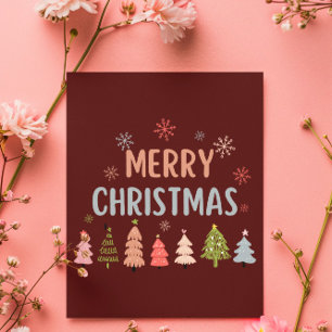 Postal Mínima Navidad moderna y feliz