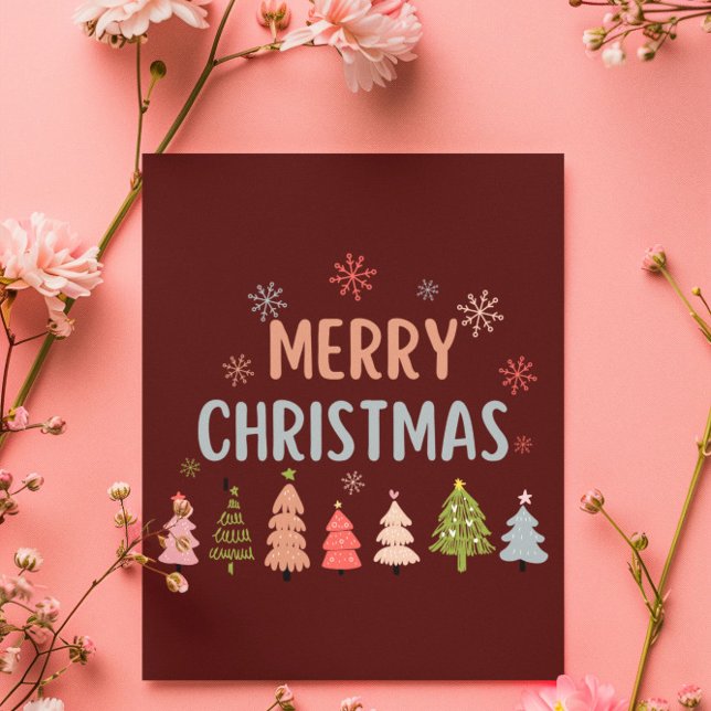Postal Mínima Navidad moderna y feliz (Subido por el creador)