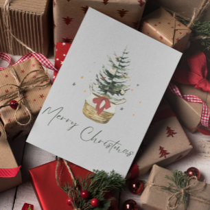 Postal Mínima Navidad moderna y feliz