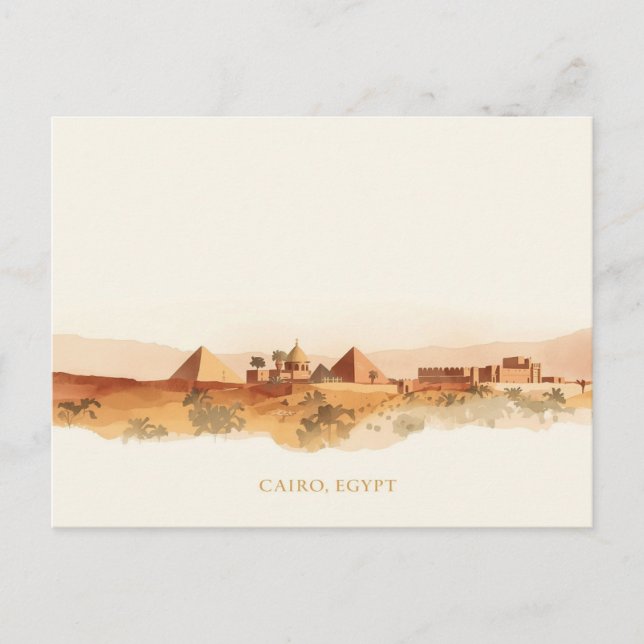 Postal Minimal Boho El Cairo Egipto Viajes (Anverso)