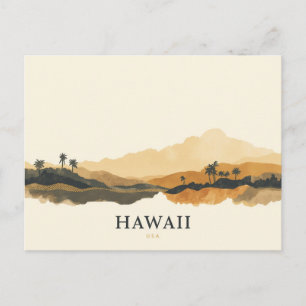 Postal Minimal Boho Hawái Viajes EEUU
