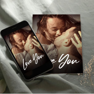 Postal Minimal moderno me encanta la foto reemplazar