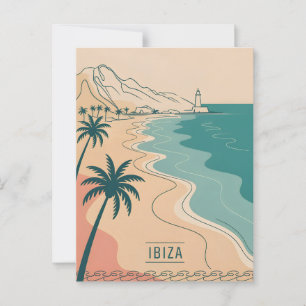 Postal Minimalismo de época de Ibiza