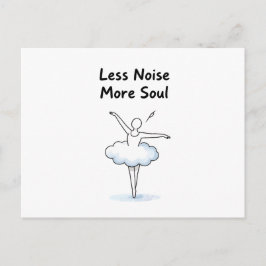 Postal Minimalist Ballet Dancer Soul Quote Art