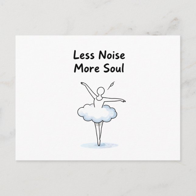 Postal Minimalist Ballet Dancer Soul Quote Art (Anverso)