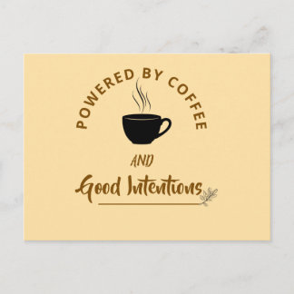Postal Minimalist Coffee Quote Postcard | Funny Good Inte