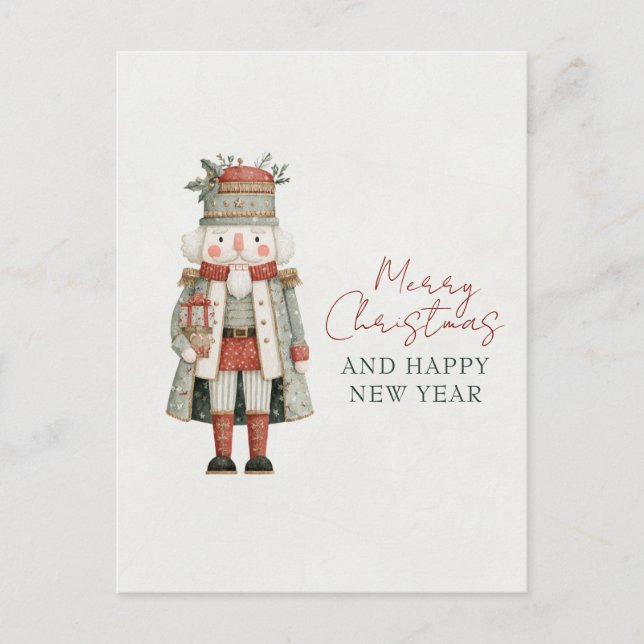 Postal Minimalist Cute Nutcracker Christmas (Anverso)
