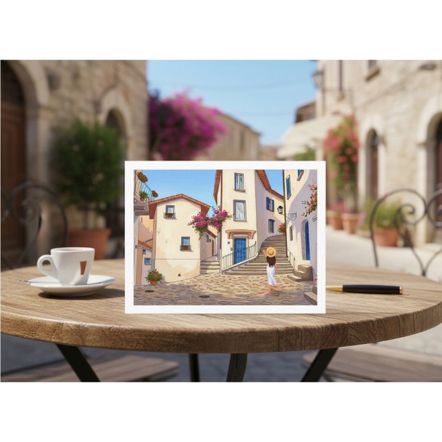 Postal Minimalist European Street Illustration  (Subido por el creador)