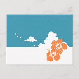 Postal Minimalist Hawaii Hibiscus & Summer Clouds