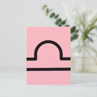 Postal Minimalist Libra Zodiac Horoscope Birthday Gift