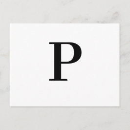 Postal Minimalist Modern Letter Initial Design