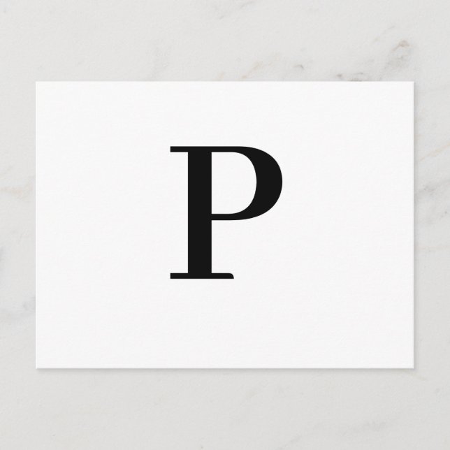 Postal Minimalist Modern Letter Initial Design (Anverso)
