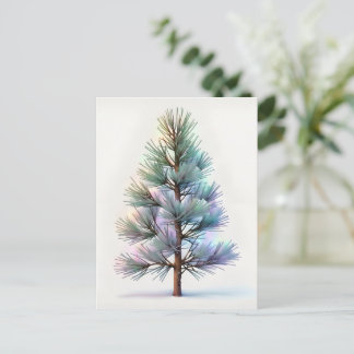 Postal Minimalist Snowy Pine