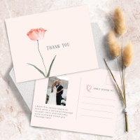 Postal minimalista con amapola