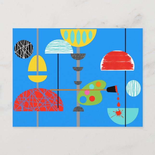 Postal minimalista de arte moderno (Anverso)