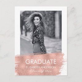 Postal minimalista de Invitación de graduación fot