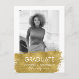 Postal minimalista de Invitación de graduación fot