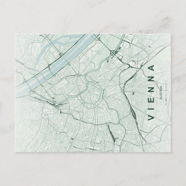 Postal Minimalista de Viena Austria (Anverso)
