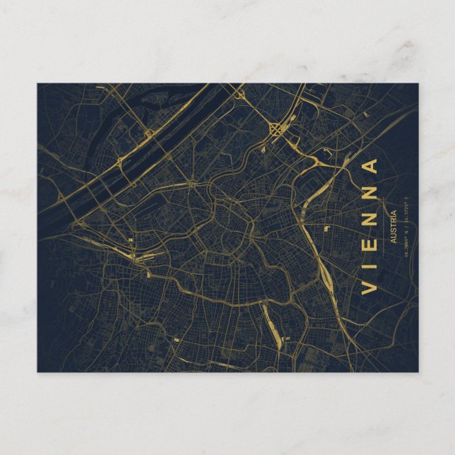 Postal Minimalista de Viena Austria (Anverso)