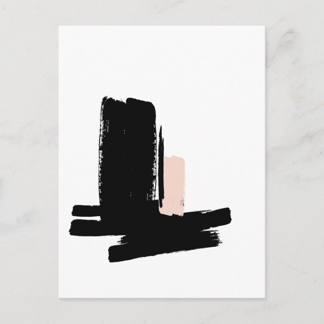 postal minimalista en blanco y negro (Anverso)