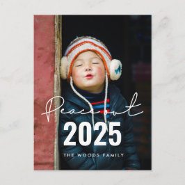 Postal Minimalista foto de Año Nuevo 2025