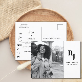 Postal Minimalista foto simple, guardar la fecha