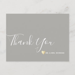 Postal minimalista gracias boda