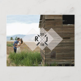 Postal Minimalista moderno | Gráfica de flecha | BODA