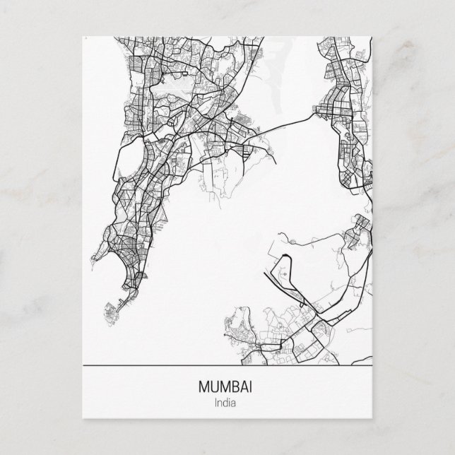 Postal minimalista Mumbai India (Anverso)