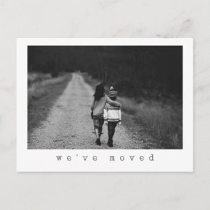 Postal Minimalista personalizado foto Nos mudamos nueva c