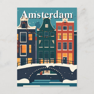 Postal Minimalista Retro Invierno en Casas del Canal de Á
