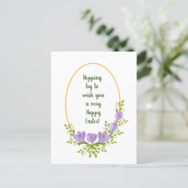 Postal Minimalistas festividades coronas flores Pascua