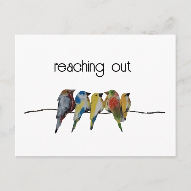 Postal Mínimo | Alcance | Aves con alambre (Anverso)