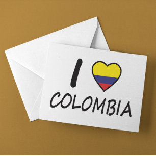 Postal Mínimo, amo la bandera colombiana