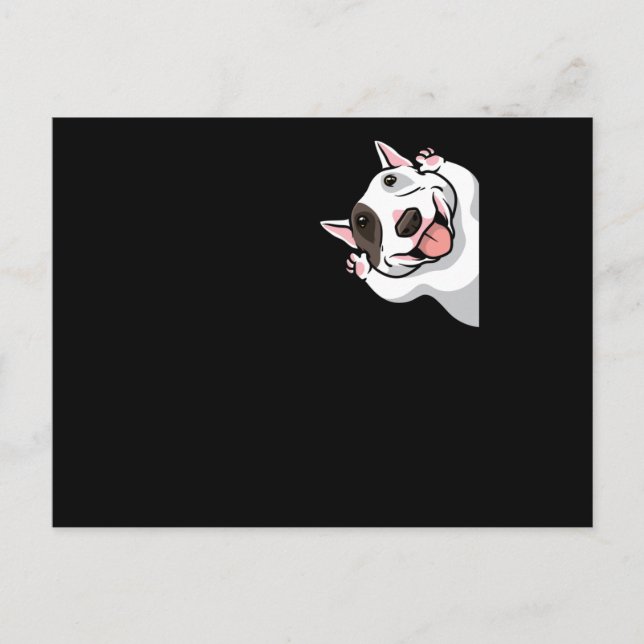Postal Mínimo Bull Terrier Dog Gracioso (Anverso)