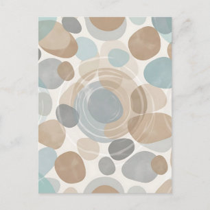 Postal Mínimo gris azul beige suave superpuesto