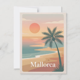Postal Mínimo vintage de Mallorca