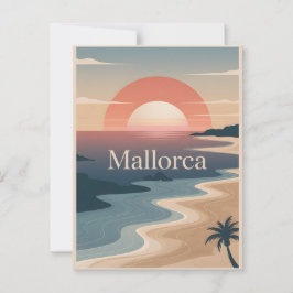 Postal Mínimo vintage de Mallorca