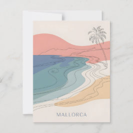Postal Mínimo vintage de Mallorca
