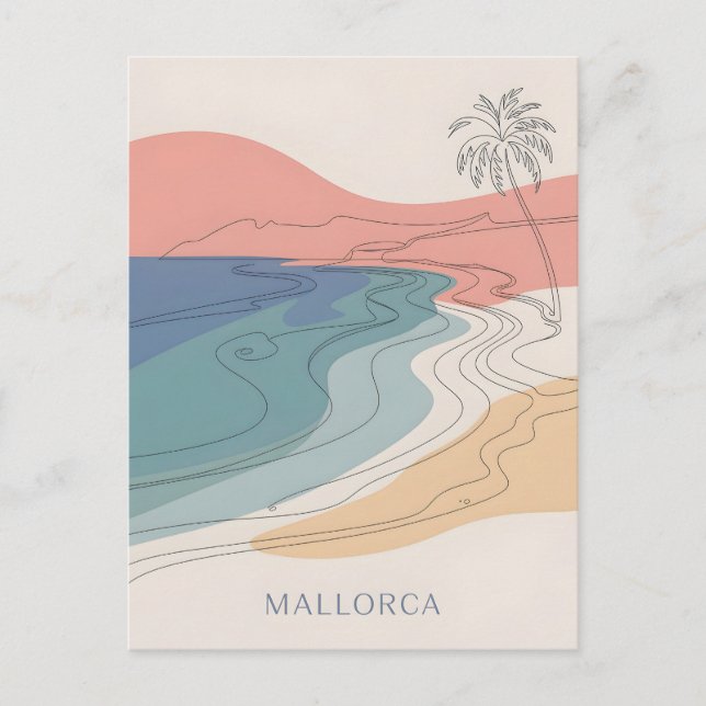 Postal Mínimo vintage de Mallorca (Anverso)