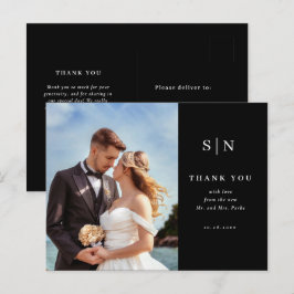 Postal Mínimo y Chic | Foto Agradecimiento de Boda