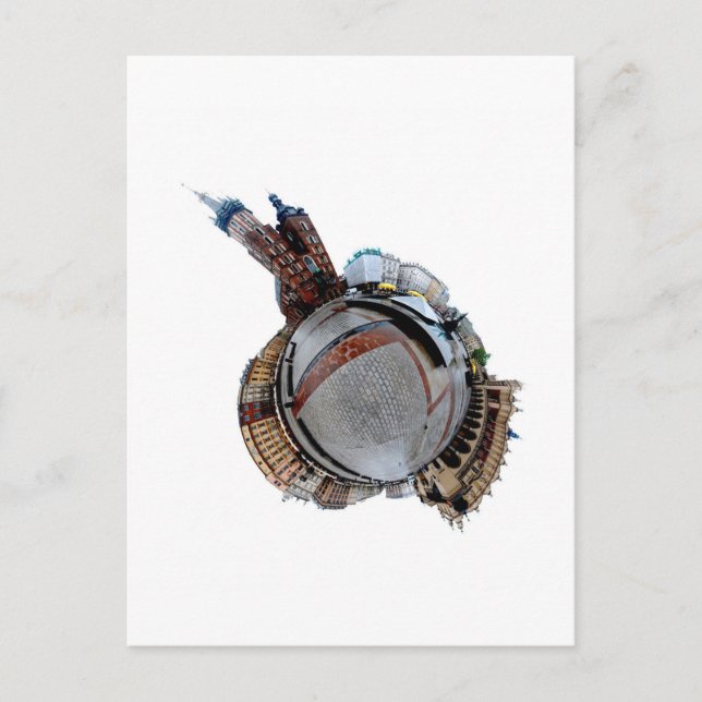 Postal "Miniplaneta" de Cracovia (Anverso)