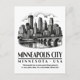 Postal Minneapolis Ciudad Minnesota EE. UU.